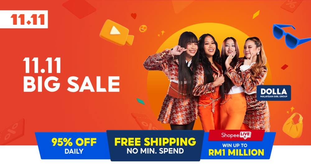 Shopee will be offering free shipping vouchers with no minimum spend at 12am everyday for users until November 11.— Image courtesy of Shopee Malaysia