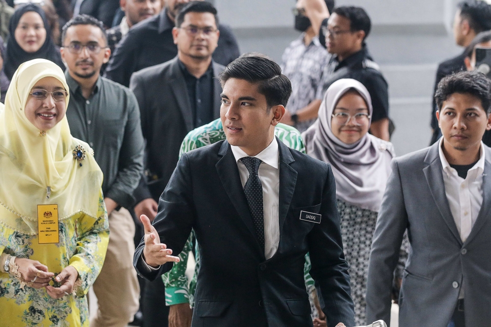 Muar MP Syed Saddiq Abdul Rahman was sentenced to five years of jail, two strokes of the cane, and RM10 million fine following his conviction over the misappropriation of funds belonging to Angkatan Bersatu Anak Muda (Armada). — Picture by Sayuti Zainudin  