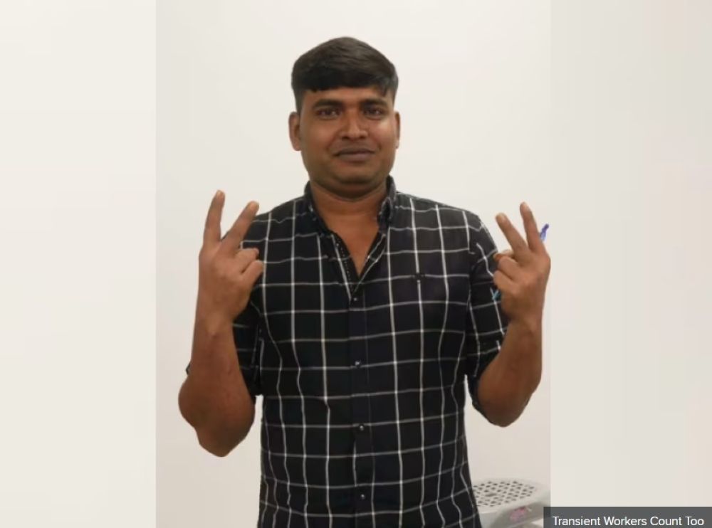 Migrant worker Nazmul Md (pictured) was awarded more than S$13,600 in owed salary. — Picture courtesy of Transient Workers Count Too