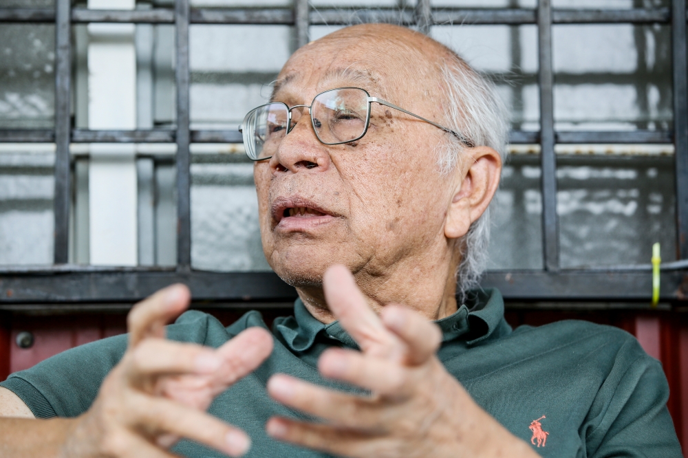 Co-founder of Green Apple Hippotherapy, Dr Ali Azman speaking to Malay Mail during an interview in his office at Selangor Turf Club in Serdang, December 10, 2023. — Picture by Hari Anggara