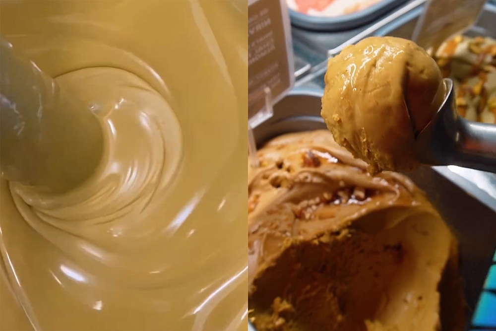 From churning to scooping: Nirvana, one of Licky’s vegan flavours.