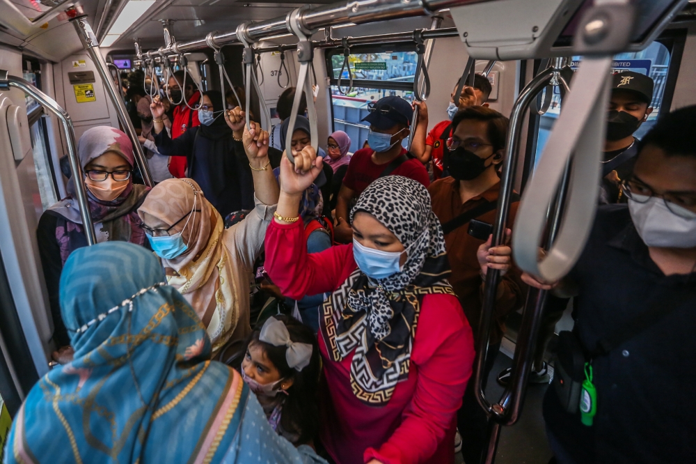 Transport Minister Anthony Loke Siew Fook says the wearing of face masks on public transport is not compulsory for now, but it is encouraged following the recent spike in Covid-19 cases in the country. ― Picture by Hari Anggara