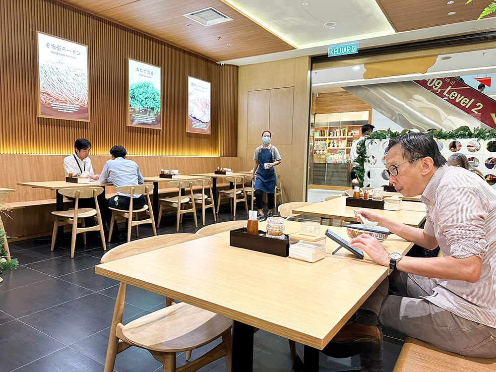 The place has local and Japanese customers.