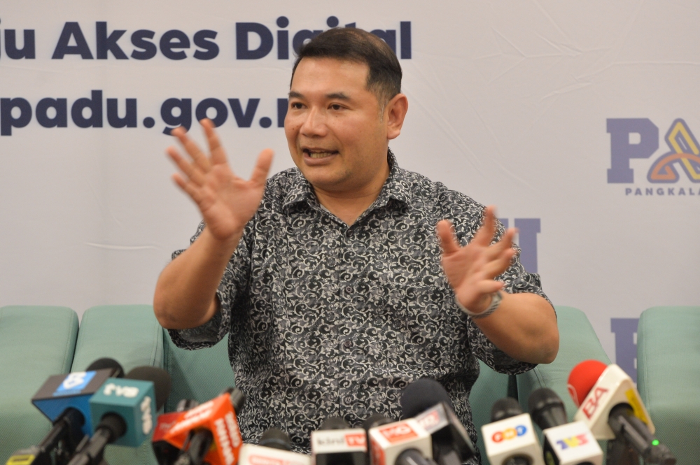 Economy Minister Rafizi Ramli said that the public can begin to update their information after the launch of Padu on Tuesday next week, January 2, 2024.  — Picture by Miera Zulyana