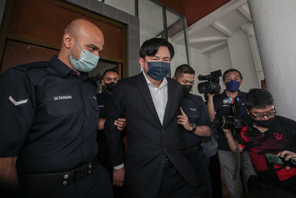 On July 27 last year, the High Court in Ipoh found former Tronoh assemblyman Paul Yong Choo Kiong guilty of raping his 23-year-old Indonesian maid in a room of his house in Ipoh, Perak between 8.15pm and 9.15pm on July 7, 2019. — Picture by Farhan Najib