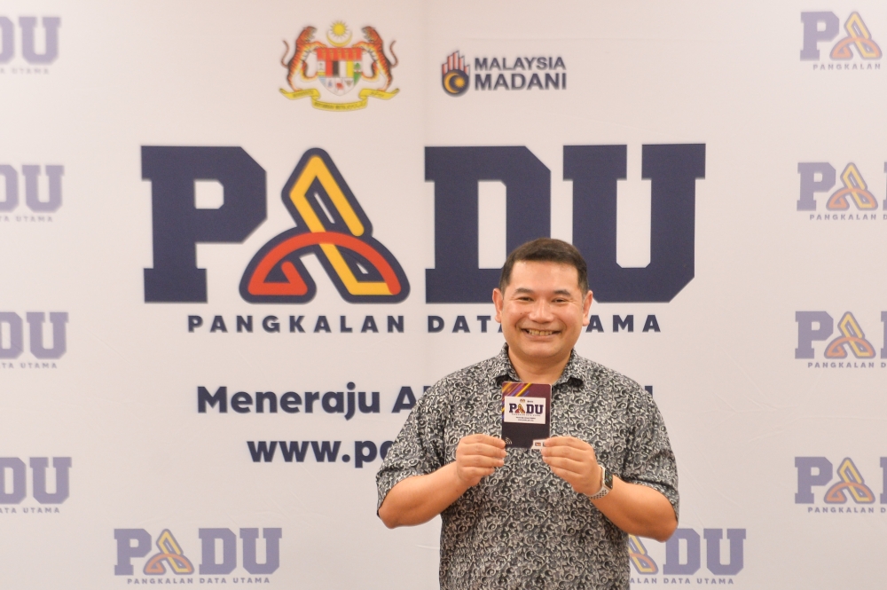 Economy Minister Rafizi Ramli said all data used by Padu is still governed by existing Acts of the respective government departments or agencies. — Picture by Miera Zulyana