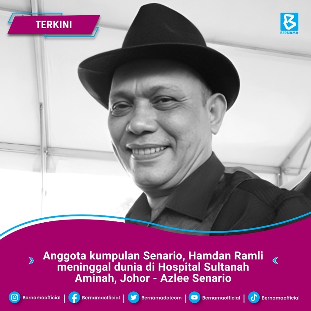 Ahmad Hamdan Mohamed Ramli, , fondly known as Hamdan Senario, has died. He was 54. — Picture via X/Bernama 