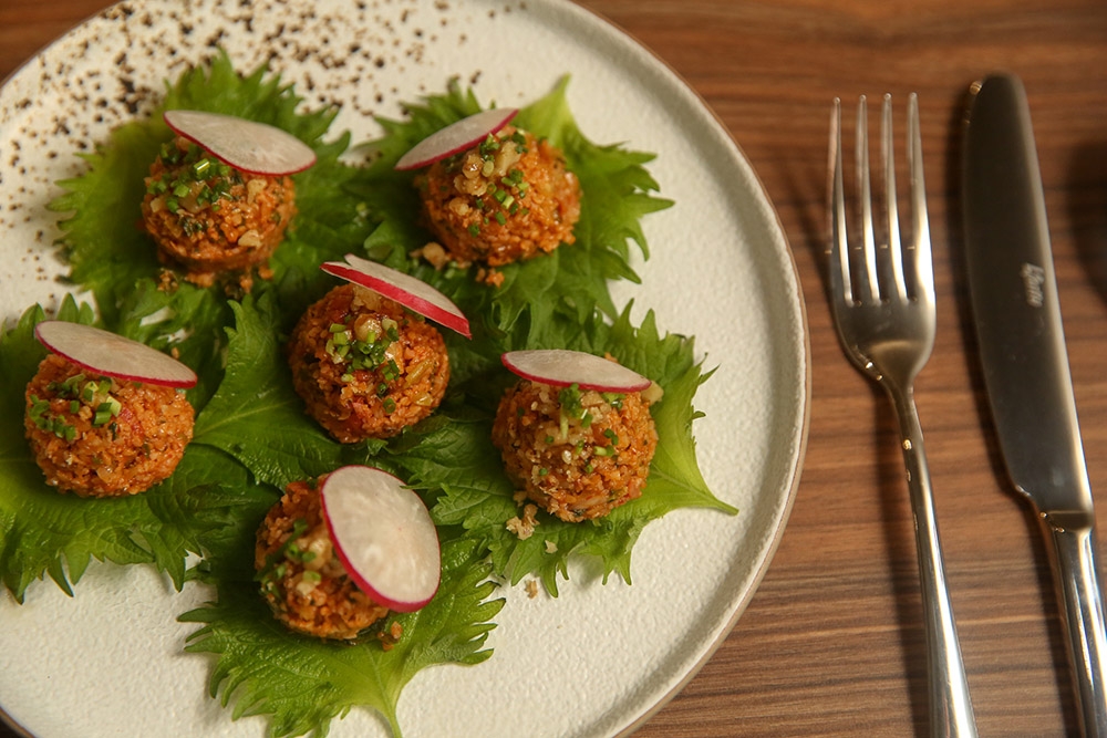 Tabbouleh is given a makeover in terms of looks and flavours by combining Middle Eastern and Japanese ingredients.