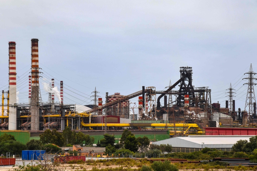 File photo of a general view showing the ArcelorMittal Italia steel plant (ex Ilva) on November 7, 2019 in Taranto, southern Italy. — AFP pic