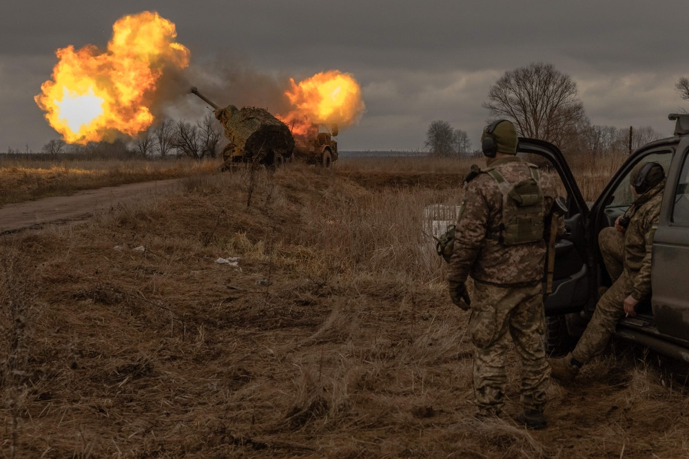 Swedish-made Archer Howitzer operated by Ukrainian members of the 45th Artillery Brigade fires toward Russian positions, in the Donetsk region, on January 20, 2024, amid the Russian invasion of Ukraine. The Ukraine National Resistance Centre revealed that mercenaries from Malaysia were spotted in the temporarily occupied territories of the Donetsk region. — AFP pic 