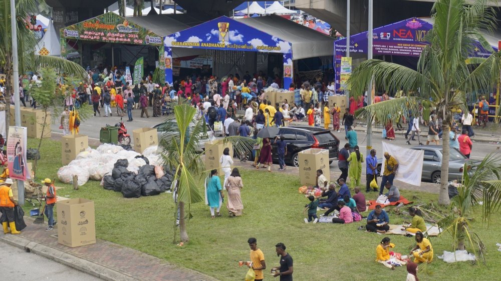 The Clean Thaipusam group also provided waste boxes around the Batu Caves area to reduce litter. — Picture by Arif Zikri