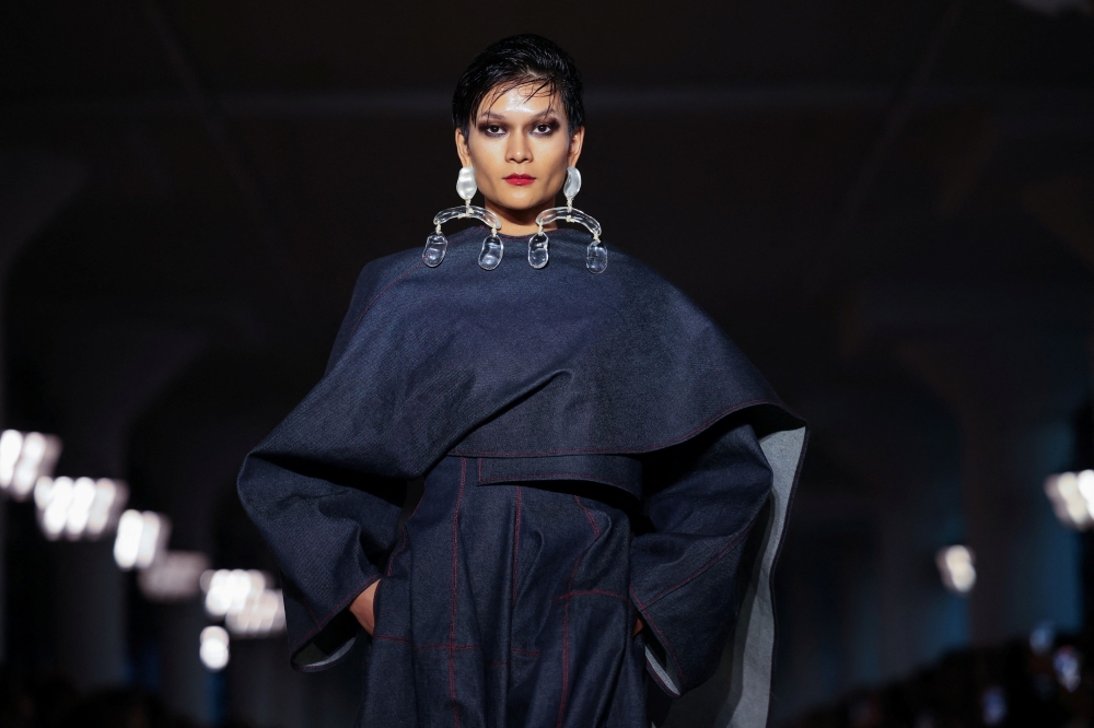 A model presents a creation from the Prabal Gurung Fall/Winter 2024 collection at New York Fashion Week, in New York City, February 9, 2024. — Reuters pic 