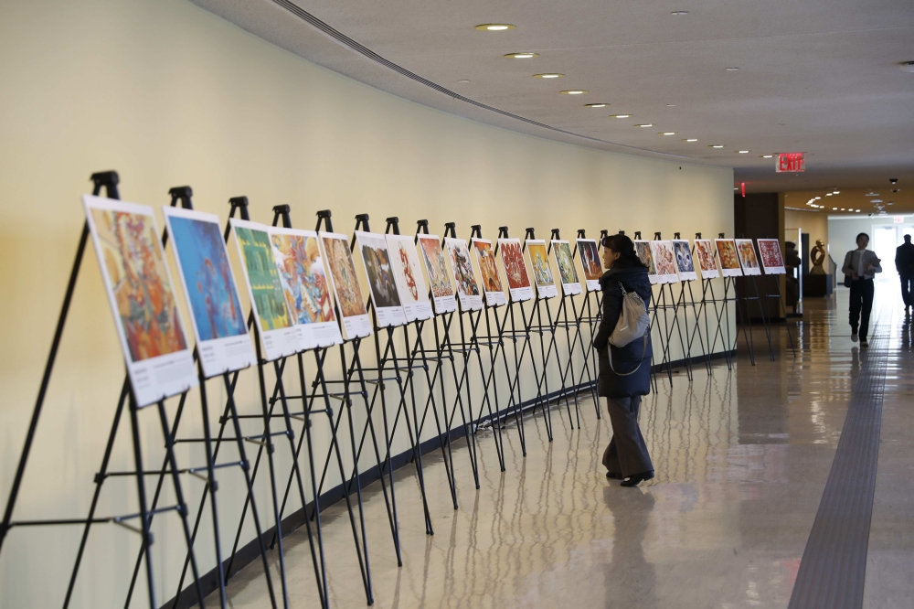 Three Malaysian students had their dragon themed artworks featured in the United Nations (UN) headquarters in New York. — Picture courtesy of HONOR