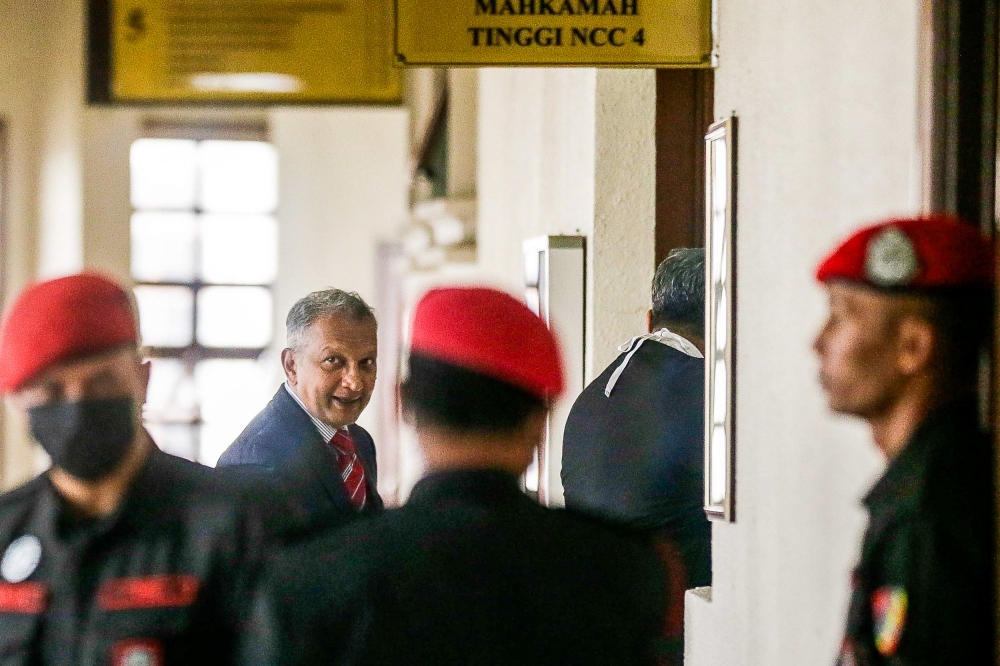 Former Singapore-based banker Kevin Swampillai pictured at the Kuala Lumpur Court Complex, March 5, 2024. — Picture By Sayuti Zainudin