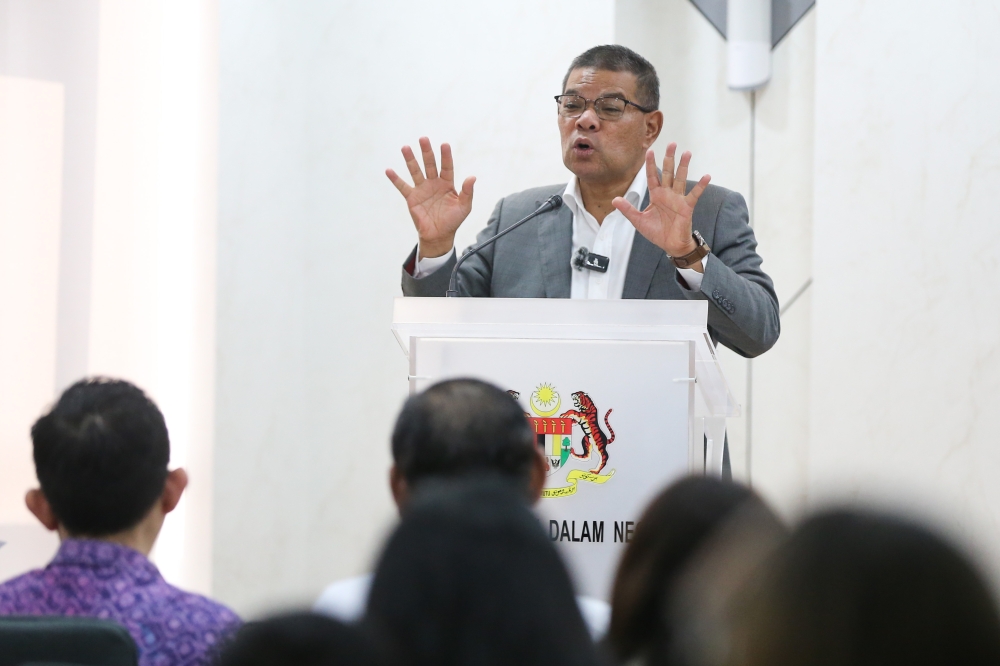 Home Minister Datuk Seri Saifuddin Nasution said Malaysia has no international obligations to the lesbian, gay, bisexual, transgender, and queer community. — Picture by Miera Zulyana