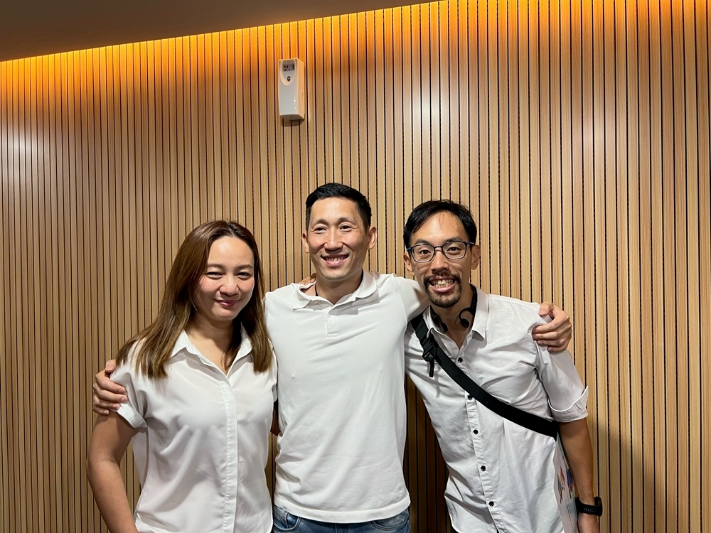 Darren Yuen (centre) and his friends, Samuel Shee (right) and Carolyn Ooi will be attempting the Mardi Himal Trek at the end of this month. 