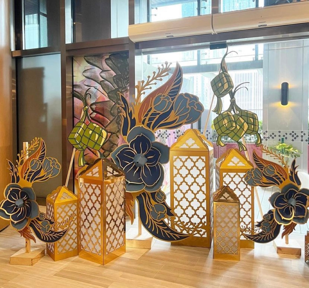 Hari Raya Aidilfitri décor designed by Dora for W Kuala Lumpur Hotel — Picture courtesy of Dora Harun