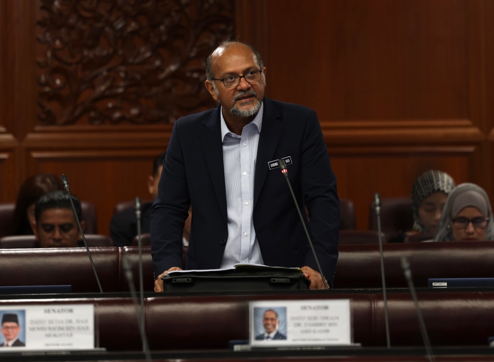 Yesterday, Dewan Negara unanimously passed the Cyber Security Bill 2024 after the third reading by Digital Minister Gobind Singh Deo. — Bernama pic