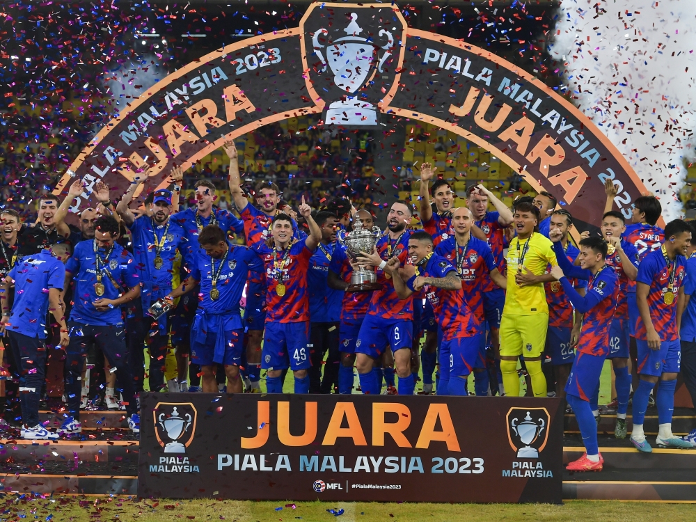 Malaysia’s Johor Darul Ta’zim completed an undefeated domestic quadruple in the 2023 Malaysian season. — Bernama pic