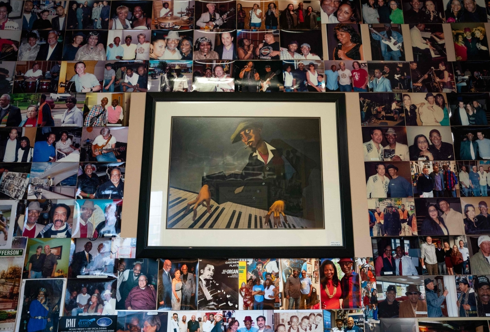 Photographs of various musicians are viewed at the Jefferson Street Sound museum is viewed on March 15, 2024 in Nashville, Tennessee. — AFP pic