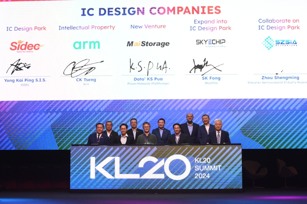 Signing of letter of intent between Sidec and four IC design companies including Phison at KL20 Summit, April 22, 2024. — Picture courtesy of Sidec