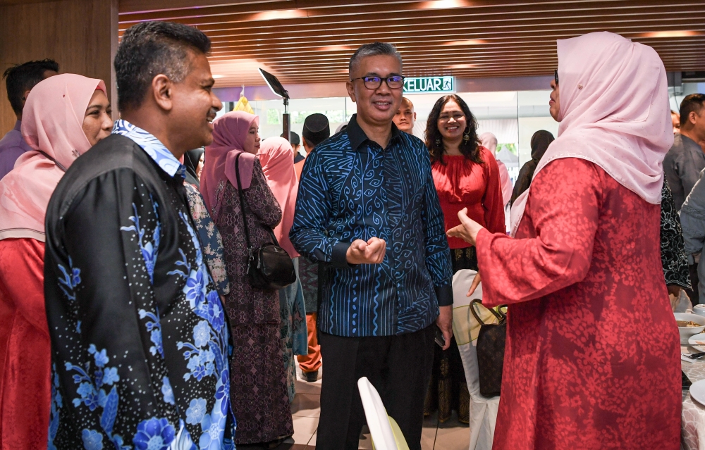 Investment, Trade and Industry Minister Datuk Seri Tengku Zafrul Abdul Aziz at the 2024 Bernama Open House at Wisma Bernama, May 2, 2024. — Bernama pic 