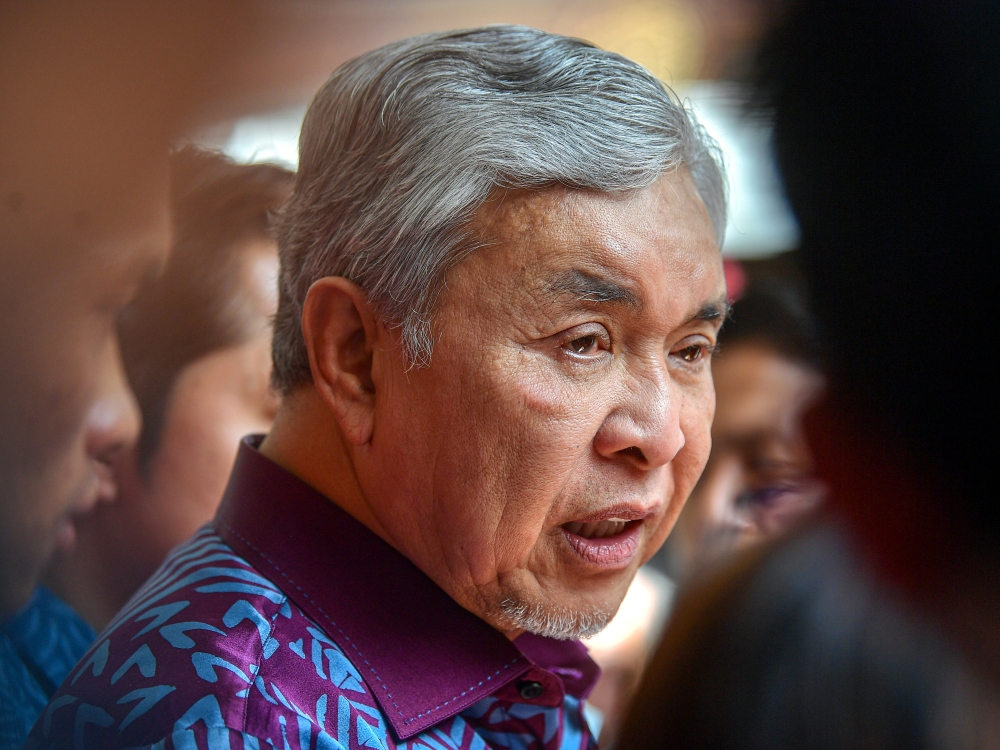 Deputy Prime Minister Datuk Seri Ahmad Zahid Hamidi said TVET programmes must become a priority selection for students and parents at the tertiary education level. — Bernama pic 