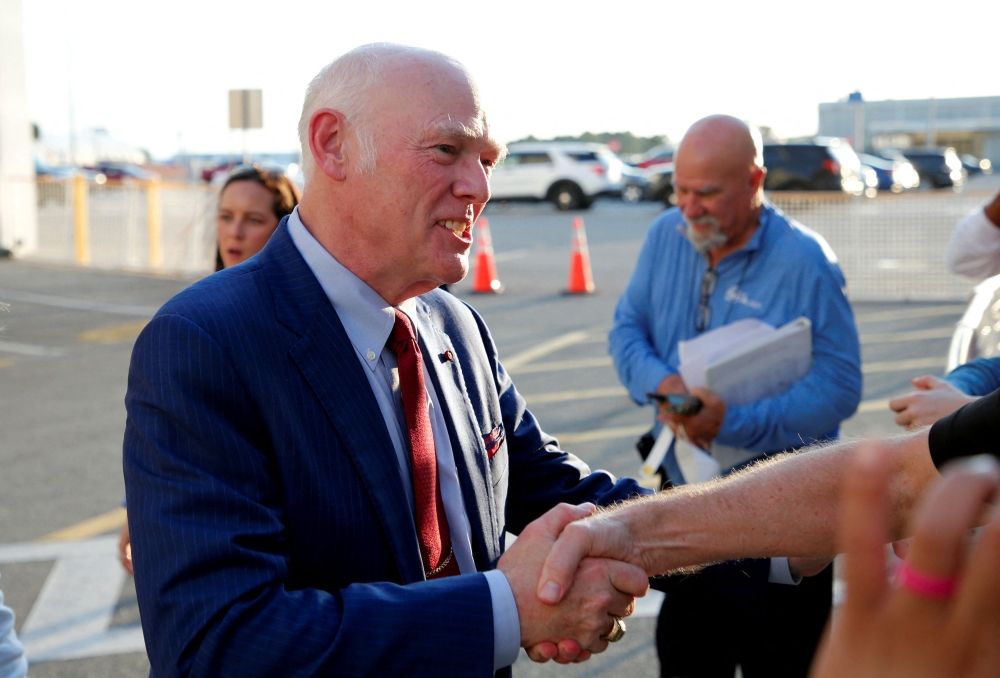 Tory Bruno of the United Launch Alliance shakes hands with a person at Nasa’s Kennedy Space Center, ahead of Boeing's Starliner-1 Crew Flight Test (CFT) mission on a United Launch Alliance Atlas V rocket to the International Space Station, in Cape Canaveral, Florida May 6, 2024. — Reuters pic