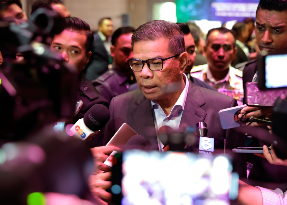 Following the recent attacks on Malaysian footballers, Home Minister Datuk Seri Saifuddin Nasution Ismail today denied claims that the Football Association of Malaysia’s (FAM) senior management is being targeted. — Bernama pic 