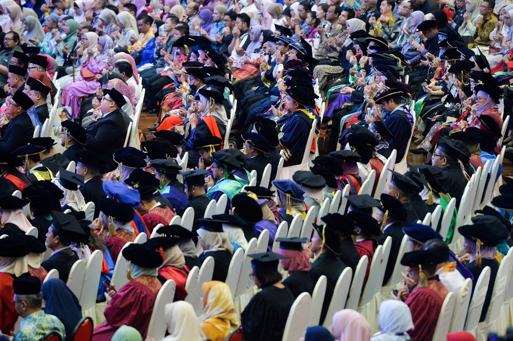 File picture of the 97th Universiti Teknologi Mara (UiTM) convocation ceremony in Shah Alam, August 5, 2023. — Picture by Miera Zulyana