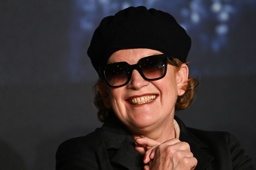 British director Andrea Arnold looks on as she attends a press conference for the film ‘Bird’ at the 77th edition of the Cannes Film Festival in Cannes May 17, 2024. — AFP pic