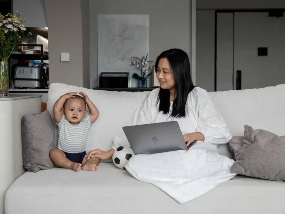 For new mother Nur Sabrina Muhleseddin, being able to enjoy work-life balance is something she values in a job, as it allows her to be present for her son’s milestones. — TODAY pic