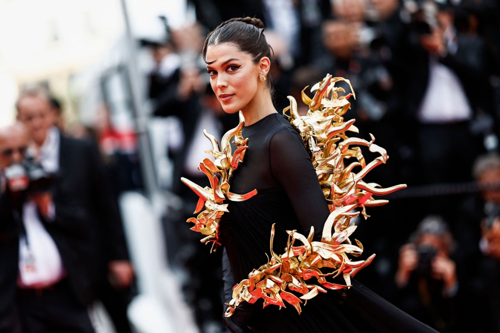 French model Iris Mittenaere arrives for the screening of the film 