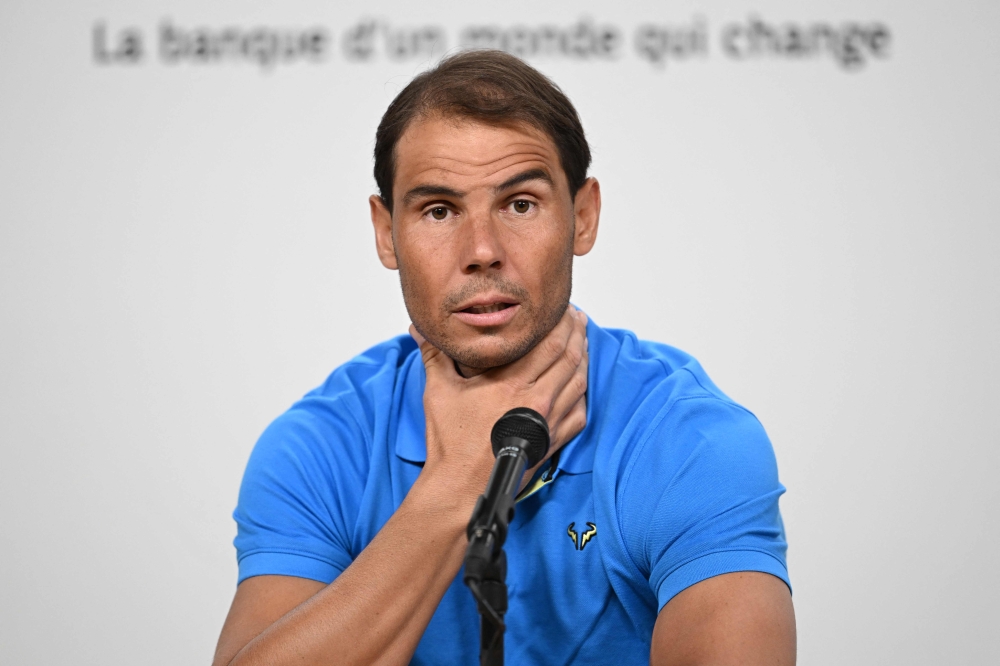Spain’s Rafael Nadal holds a press conference during the French Open tennis tournament at the Roland Garros Complex in Paris on May 25, 2024. — AFP pic