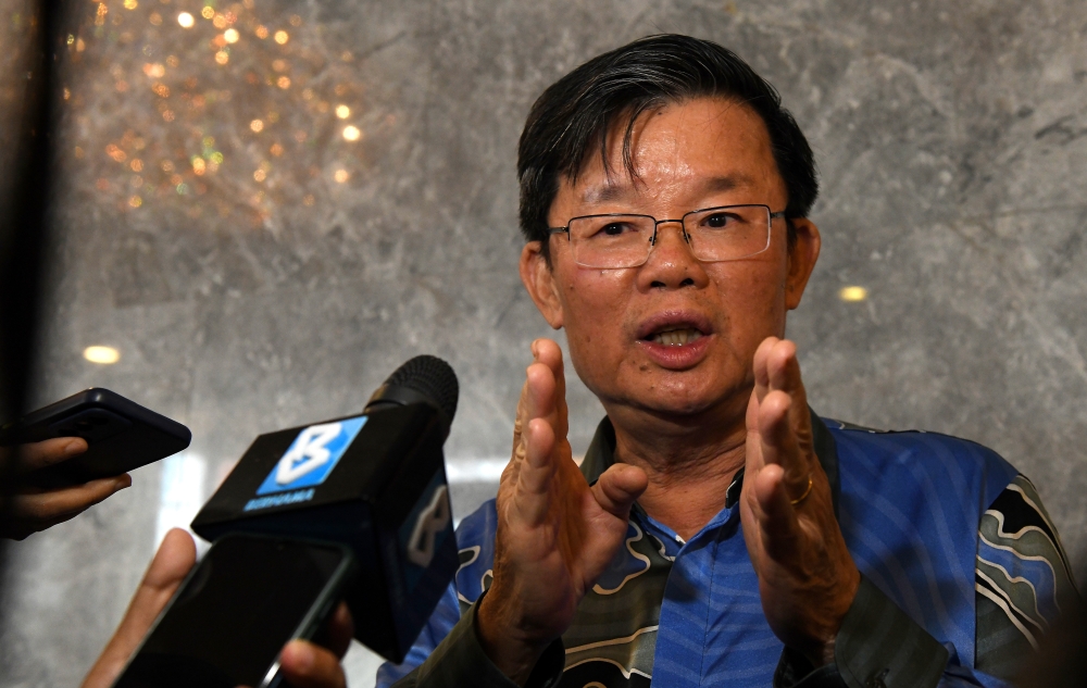 Chief Minister Chow Kon Yeow said the Income Revenue Board (IRB) collects between RM7 billion to RM8 billion in taxes from Penang. — Bernama pic