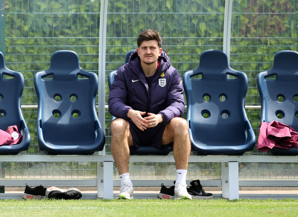 England's Harry Maguire during training. — Action Images via Reuters/Andrew Boyers pic