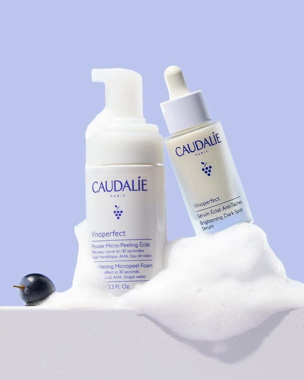 The brand recently launched Vinoperfect Brightening Dark Spot Serum and Vinoperfect Brightening Micropeel Foam. — Picture courtesy of Caudalie