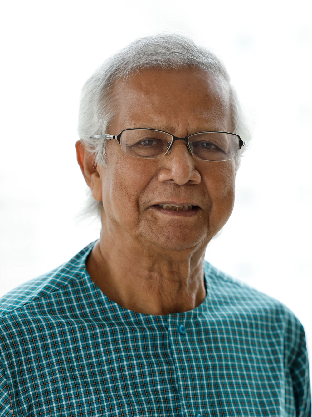 Bangladeshi Nobel Peace Prize winner Dr. Muhammad Yunus poses for photo during an interview with Reuters in his office, in Dhaka June 4, 2024. — Reuters pic  
