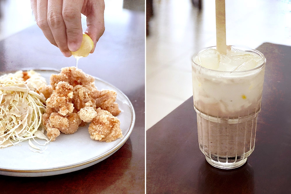 Chicken karaage (left). Summer Yam (right).