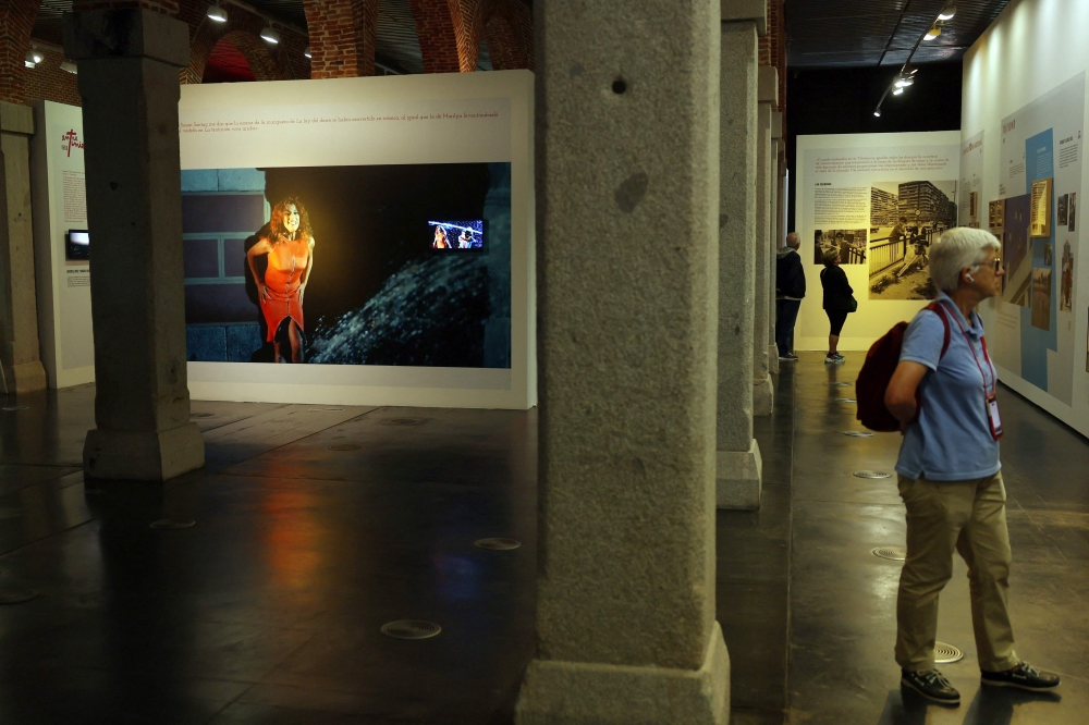 A frame of Spanish filmmaker Pedro Almodovar’s movie ‘La Ley del Deseo’ (Law of desire) depicting Spanish actress Carmen Maura (left) is displayed as part of the exhibition ‘Madrid, Chica Almodovar’ (Madrid, Almodovar Girl), at the Centro Condeduque in Madrid June 20, 2024. — AFP pic