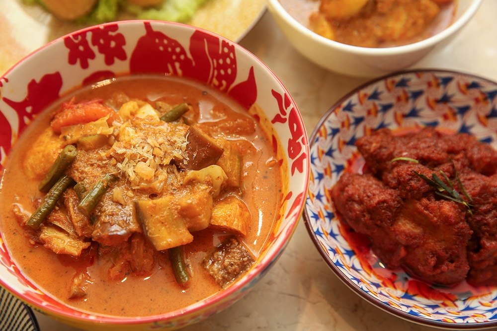 Salted fish bone curry, also known as 'kiam hu kut gulai' is one of Chuah’s father’s favourite dishes and is a must on the menu.