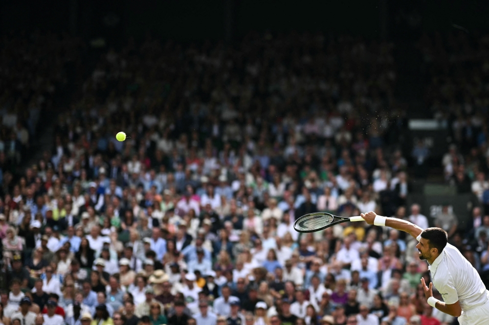 Novak Djokovic barely broke sweat in his opening match this week but was pushed hard in his second encounter by British rookie Jacob Fearnley. — AFP pic