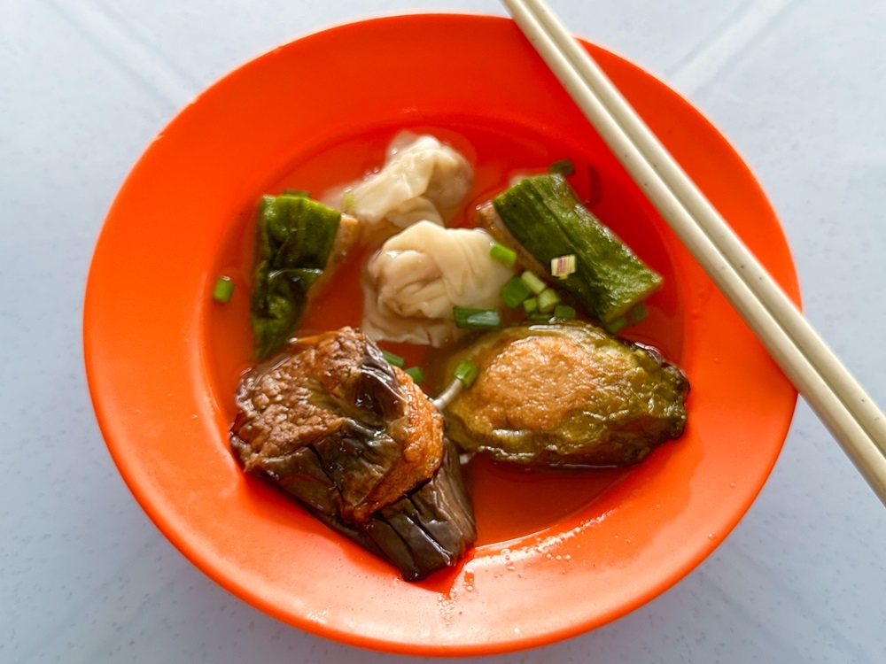 ‘Yong tau foo’ can be ordered from a selection and served on the side.