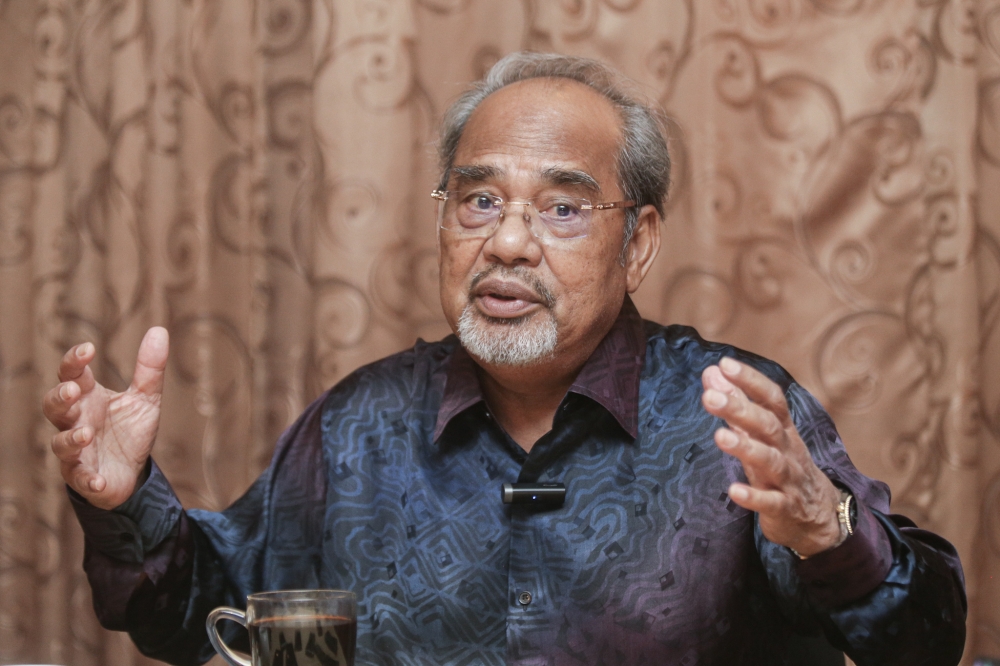 Former Pasir Salak MP Datuk Seri Tajuddin Abdul Rahman says he is committed to the party and wants to play an active role again. — File picture by Farhan Najib