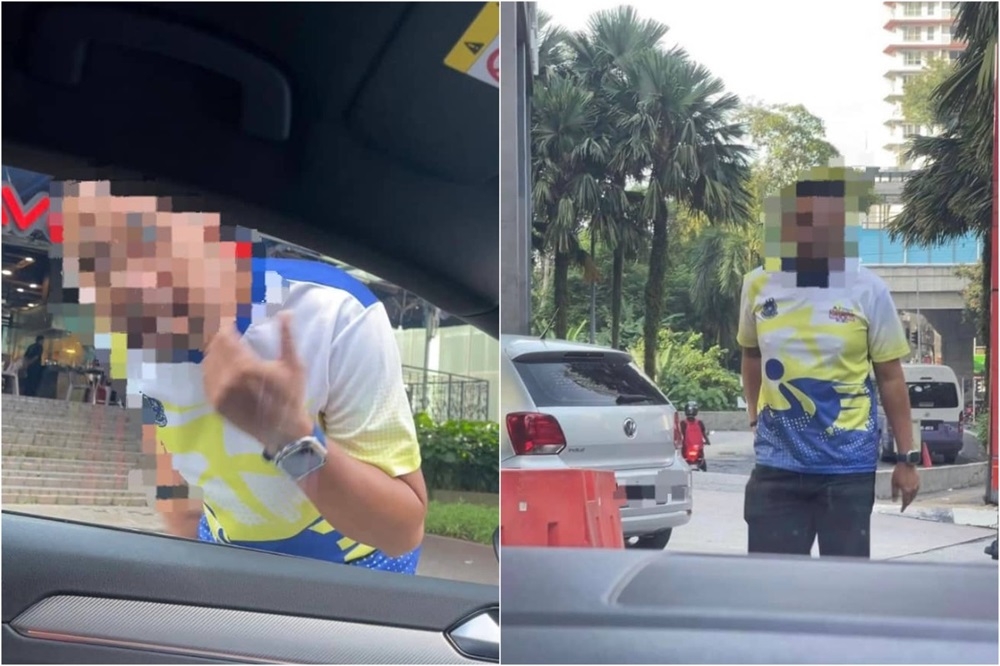 The police today have confirmed that a man seen in a viral video wearing a T-shirt with the Royal Malaysia Police (PDRM) logo is not a police officer. — Picture courtesy of PDRM