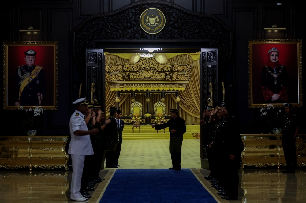 The atmosphere during rehearsals for the Installation Ceremony of the 17th Yang di-Pertuan Agong Sultan Ibrahim, which will take place today, at Istana Negara, July 19, 2024. — Bernama pic 