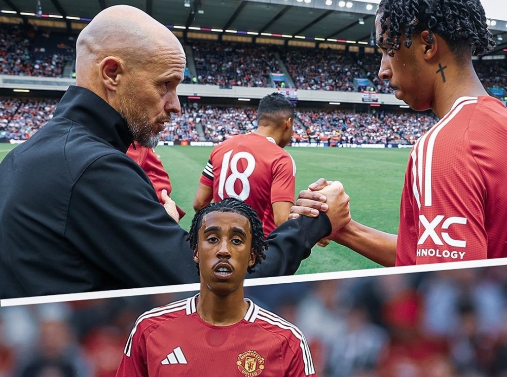 Leny Yoro, 24,  made his first Manchester United appearance in the match against Rangers. — Instagram/Manchester United