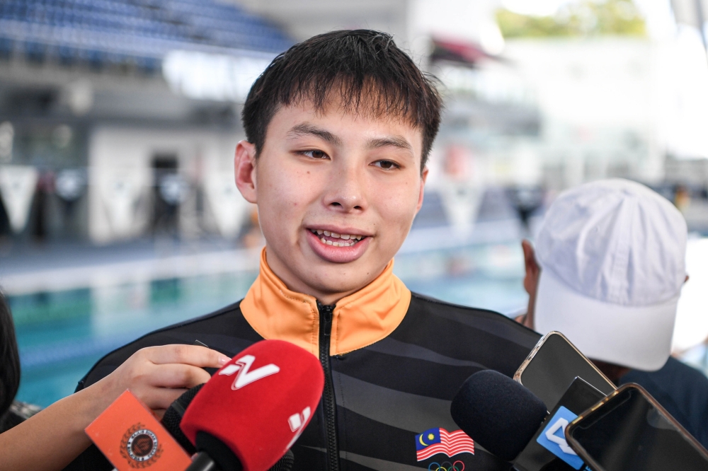 Khiew made waves this year with a double victory at the Singapore National Swimming Championships. — Bernama pic