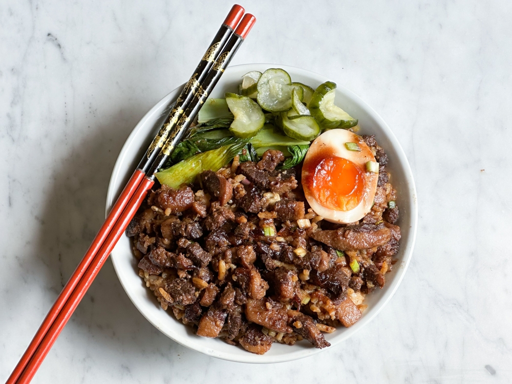 You can't go wrong with the classic Taiwan Braised Pork Rice with its soft, braised pork belly paired with rice and egg.