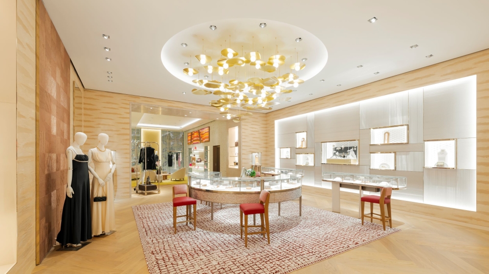 The more exclusive products including exotic leather goods, timepieces and fine jewellery are showcased on level four.